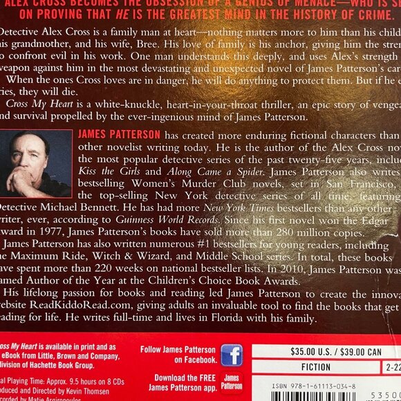 James Patterson Audio Book Cross My Heart Unabridged 2013 Michael Boatman u - Picture 9 of 11